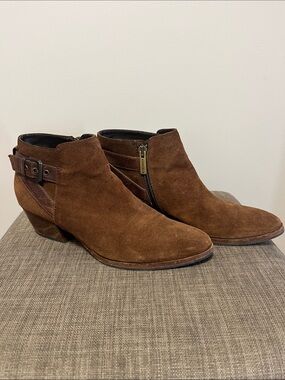 Aquatalia Brown Suede Ankle Boots 8.5